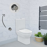 Leyton RIMLESS Closed Couple Combined Bidet Toilet With Soft Close Seat