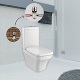 Lima RIMLESS Closed Couple Combined Bidet Toilet With Soft Close Seat