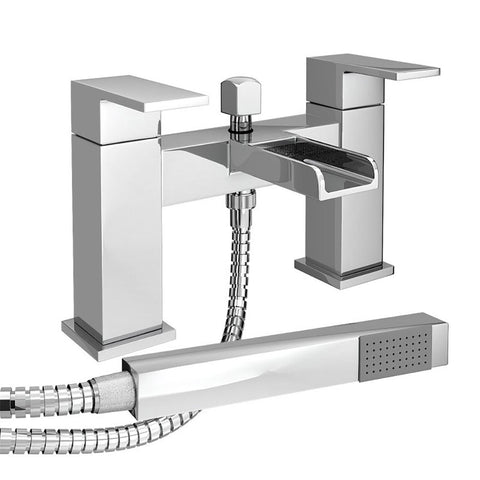 Montana Watefall Bath Shower Mixer Tap With Kit Including Shower Hose and Handset - www.ultrabathroom.com