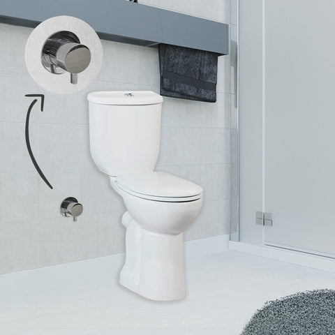 Prem Comfort Height Closed Couple Combined Bidet Toilet With Soft Close Seat - www.ultrabathroom.com