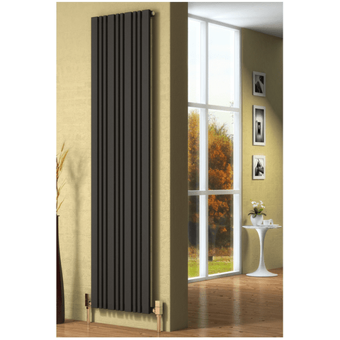 Reina Bonera Vertical Anthracite Finish Designer Radiator - www.ultrabathroom.com