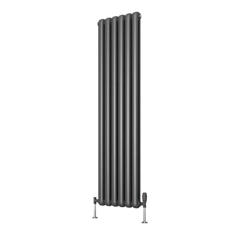 Reina Coneva Vertical Column Anthracite Finish Designer Radiator - www.ultrabathroom.com