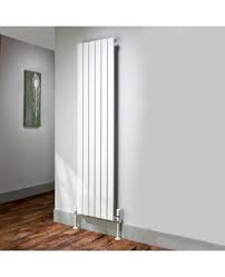 Reina Flat Vertical Single Panel White Finish Designer Radiator - www.ultrabathroom.com