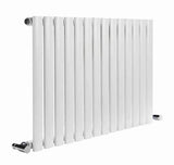 Reina Neva Horizontal Single Panel White Finish Designer Radiators - www.ultrabathroom.com