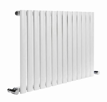 Reina Neva Horizontal Single Panel White Finish Designer Radiators - www.ultrabathroom.com