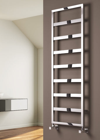 Reina Rezzo Vertical Designer Towel Rail in Chrome Finish - www.ultrabathroom.com