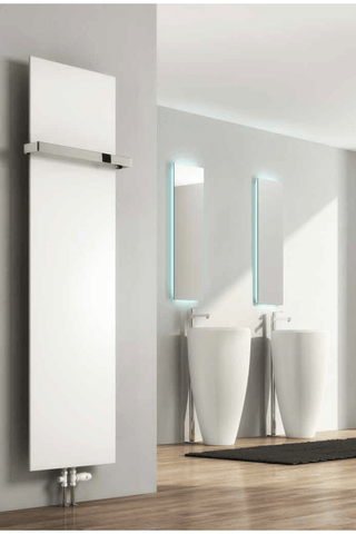 Reina Slimline Vertical Flat Panel White Finish Designer Radiator - www.ultrabathroom.com