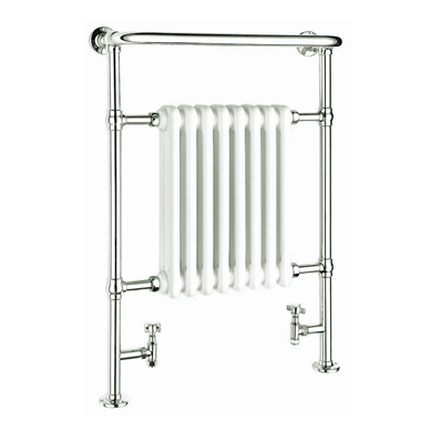 Reina Victoria Vertical 960mm x 675mm Chrome Finish Traditional Radiator - www.ultrabathroom.com