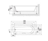 Round Single Ended Bath 1700 x 700mm - www.ultrabathroom.com