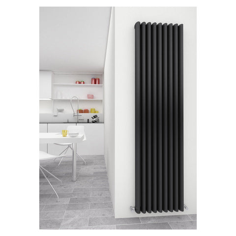 Sanica Dina Vertical Aluminium Radiators White / Anthracite - www.ultrabathroom.com