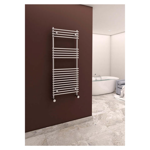 Sanica Manila Designer Towel Rails / Radiators in Polished Chrome Finish - www.ultrabathroom.com