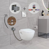 Short Projection Wall Hung Combined Bidet Toilet With Soft Close Seat - www.ultrabathroom.com