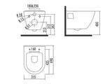 Short Projection Wall Hung Combined Bidet Toilet With Soft Close Seat - www.ultrabathroom.com
