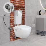 Short Projection Wall Hung Combined Bidet Toilet With Soft Close Seat - www.ultrabathroom.com