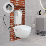 Short Projection Wall Hung Combined Bidet Toilet With Soft Close Seat - www.ultrabathroom.com