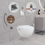 Short Projection Wall Hung Combined Bidet Toilet With Soft Close Seat - www.ultrabathroom.com