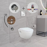 Short Projection Wall Hung Combined Bidet Toilet With Soft Close Seat - www.ultrabathroom.com