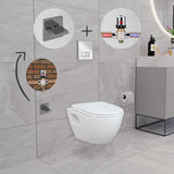 Short Projection Wall Hung Combined Bidet Toilet With Soft Close Seat - www.ultrabathroom.com