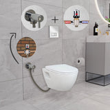 Short Projection Wall Hung Combined Bidet Toilet With Soft Close Seat - www.ultrabathroom.com