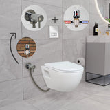 Short Projection Wall Hung Combined Bidet Toilet With Soft Close Seat - www.ultrabathroom.com