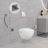 Short Projection Wall Hung Combined Bidet Toilet With Soft Close Seat - www.ultrabathroom.com
