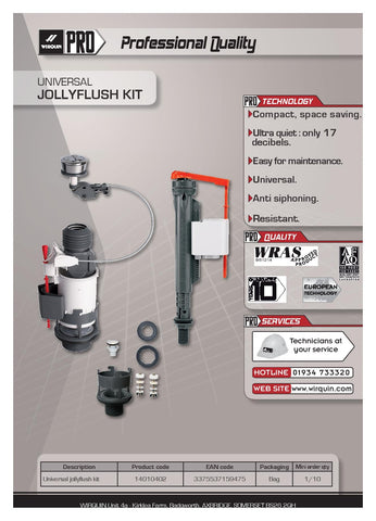Wirquin Jolly Flush - Dual Flush Mechanism - Cistern Pack - www.ultrabathroom.com