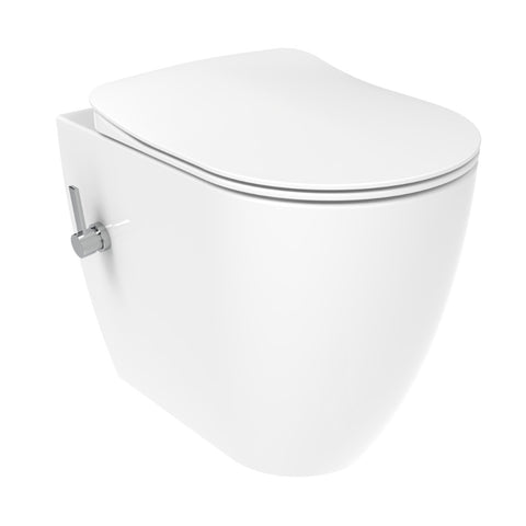Modern Comfort Height Integrated Hot and Cold Back to Wall Combined Bidet Toilet with Soft Close Lid