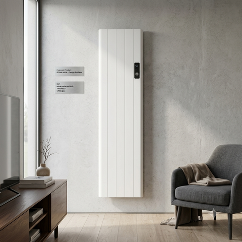 Reina Maia Vertical Electric Radiator - White