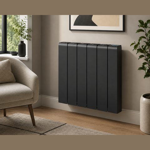 Reina Aron Die Cast Electric Radiator - Black