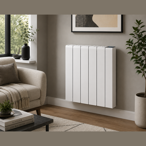 Reina Aron Die Cast Electric Radiator - White
