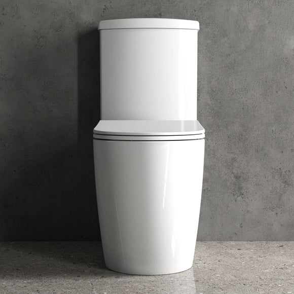 Salvo Rimless Closed Couple Combined Bidet Toilet with Soft Close Seat - www.ultrabathroom.com