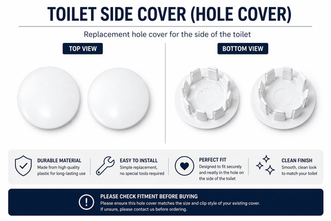 A Pair of Toilet Side Hole Cover - Replacement Cap - www.ultrabathroom.com