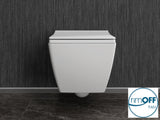 Alves Rimless Wall Hung Combined Bidet Toilet With Soft Close Seat - www.ultrabathroom.com