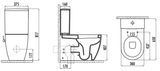 Franco Integrated Closed Couple Combined Bidet Toilet With Soft Close Seat - www.ultrabathroom.com