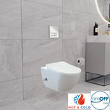 Franco Integrated Rimless Hot and Cold Wall Hung Combined Bidet Toilet With Soft Close Seat - www.ultrabathroom.com