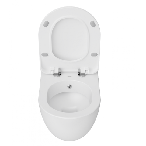 Franco Pearl Matt White Wall Hung Combined Bidet Toilet With Soft Close Seat - www.ultrabathroom.com