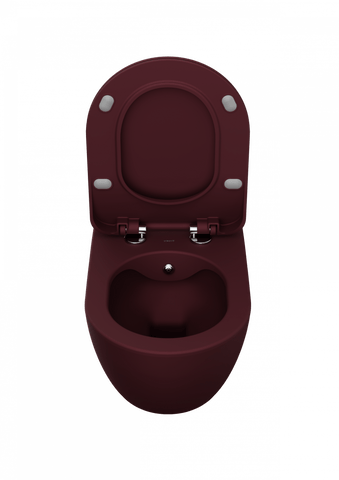 Franco Rimless Berry Wall Hung Combined Bidet Toilet With Soft Close Seat - www.ultrabathroom.com