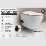 Integrated Bidet Toilet On/Off Tap – Cold Only – Black Finish - www.ultrabathroom.com