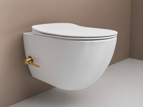 Integrated Bidet Toilet On/Off Tap – Cold Only – Gold Finish - www.ultrabathroom.com