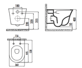 Nile Vortex Rimless Wall Hung Combined Bidet Toilet With Soft Close Seat - www.ultrabathroom.com