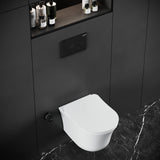 Nile Vortex Rimless Wall Hung Combined Bidet Toilet With Soft Close Seat - www.ultrabathroom.com