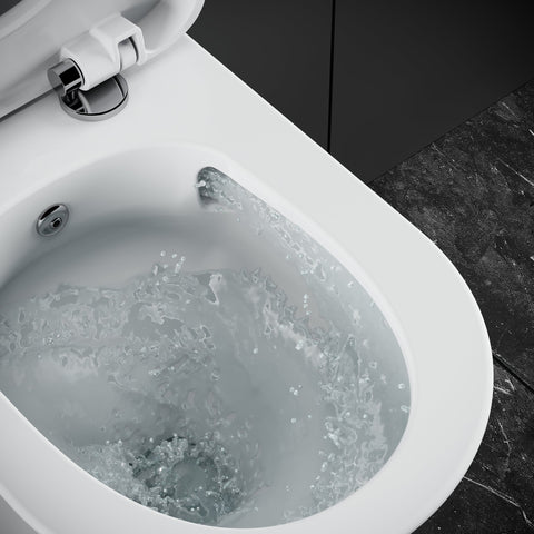 Nile Vortex Rimless Wall Hung Combined Bidet Toilet With Soft Close Seat - www.ultrabathroom.com