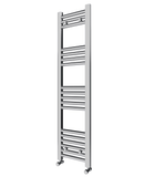 Pozo 300x1200 Flat Chrome Finish Heated Towel Rail - www.ultrabathroom.com