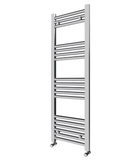 Pozo 400x1200 Flat Chrome Finish Heated Towel Rail - www.ultrabathroom.com