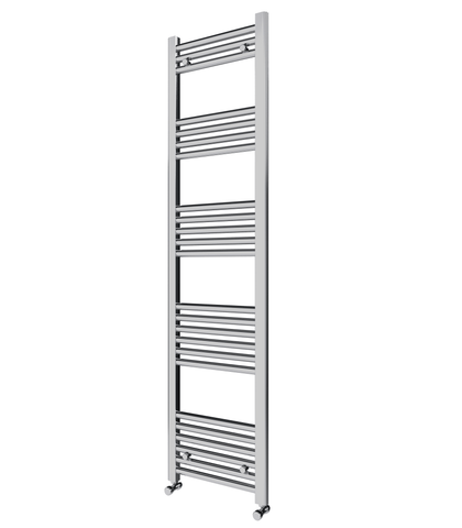 Pozo 400x1600 Flat Chrome Finish Heated Towel Rail - www.ultrabathroom.com