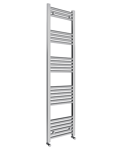 Pozo 400x1600 Flat Chrome Finish Heated Towel Rail - www.ultrabathroom.com