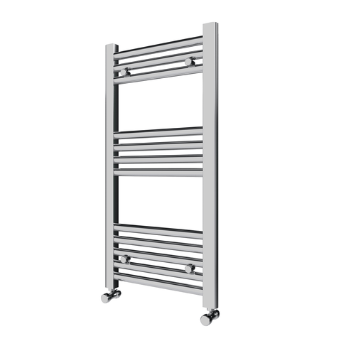 Pozo 400x800 Flat Chrome Finish Heated Towel Rail - www.ultrabathroom.com
