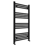 Pozo 500x1000 Flat Mat Black Finish Heated Towel Rail - www.ultrabathroom.com