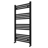 Pozo 500x1000 Flat Mat Black Finish Heated Towel Rail - www.ultrabathroom.com