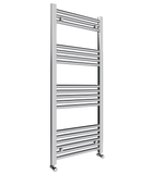 Pozo 500x1200 Flat Chrome Finish Heated Towel Rail - www.ultrabathroom.com